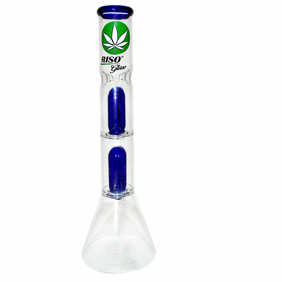 12 Inch Decal Print Percolator Glass Ice Bong 