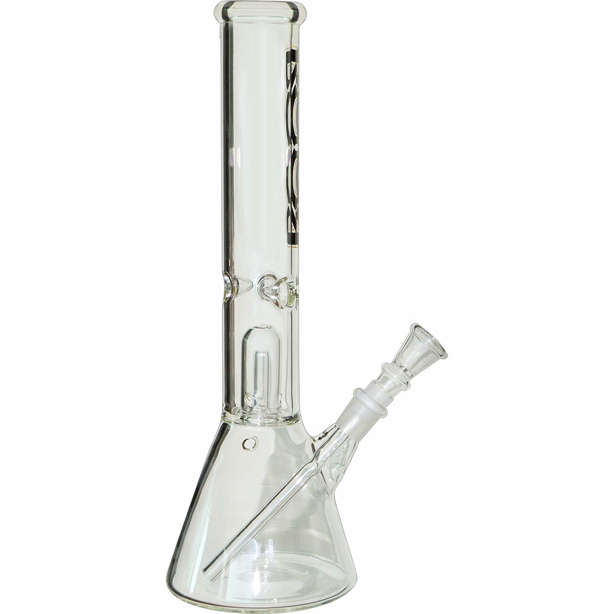 12 Inch Decal Print Glass Ice Bong  