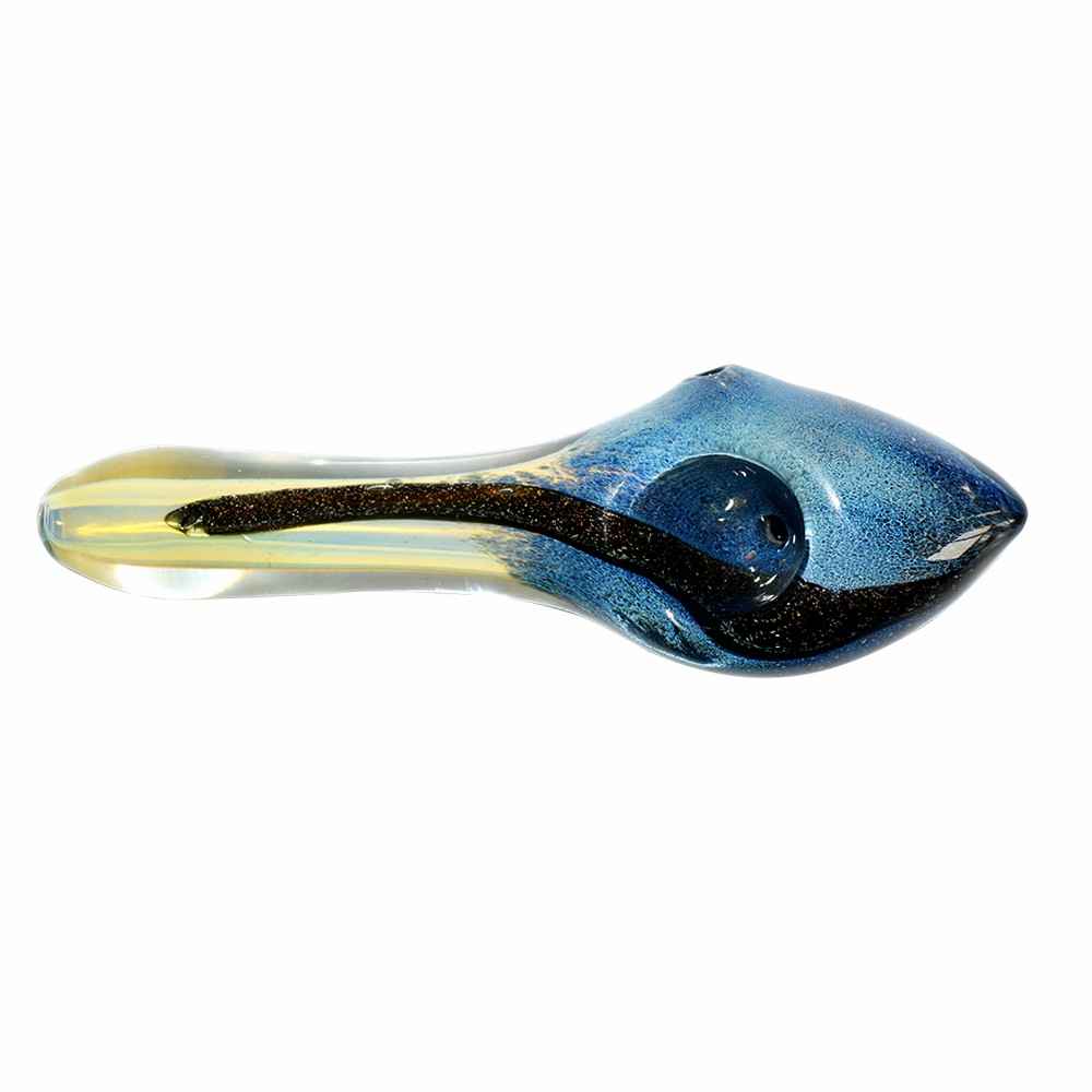 Conical Bowl Multicolor Glass Pipe (12cm)