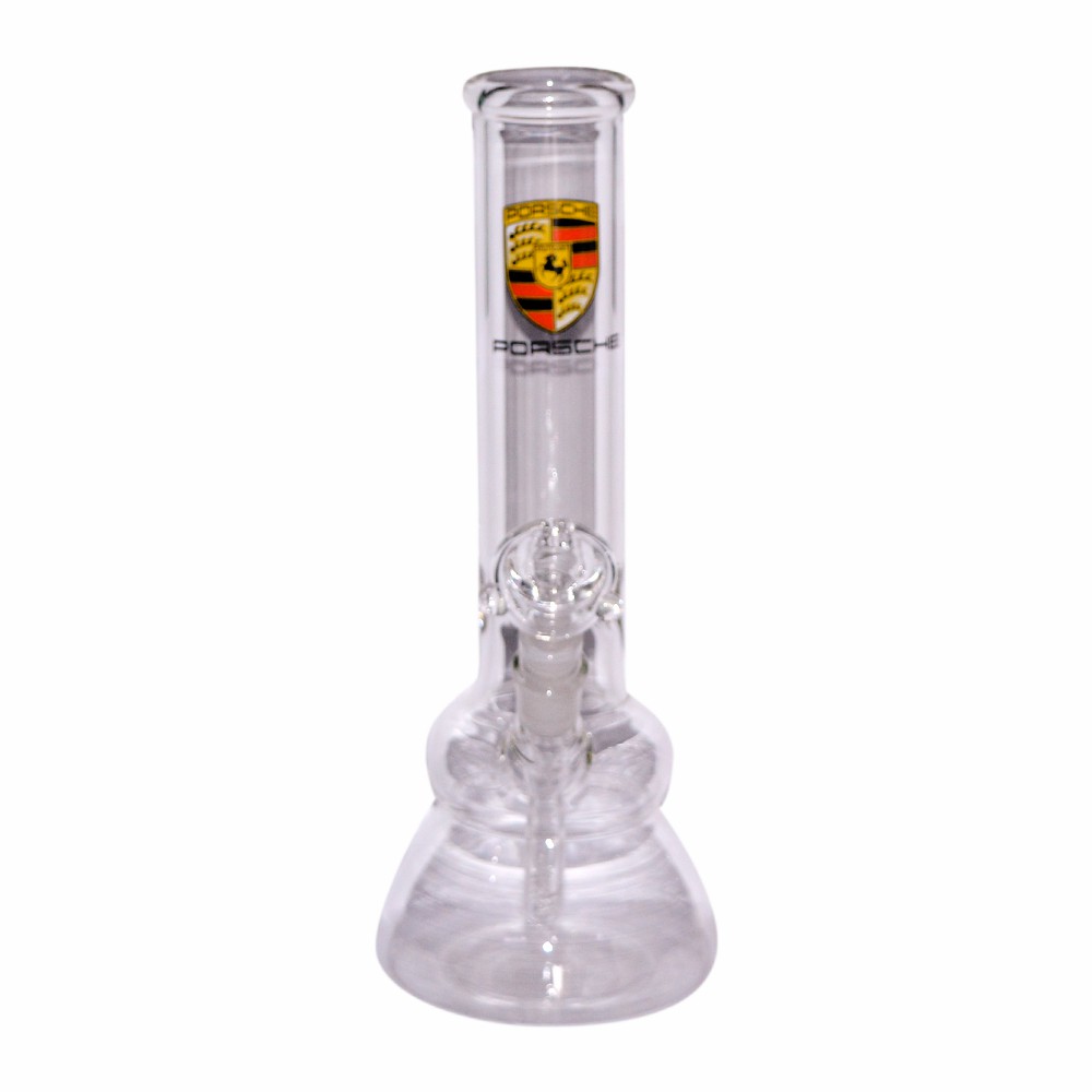 10 Inch  Decal Print Glass Ice Bong  