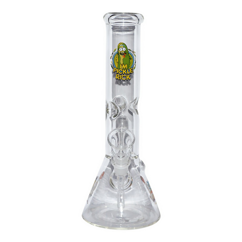 10 Inch Decal Print Smoking Glass Ice Bong