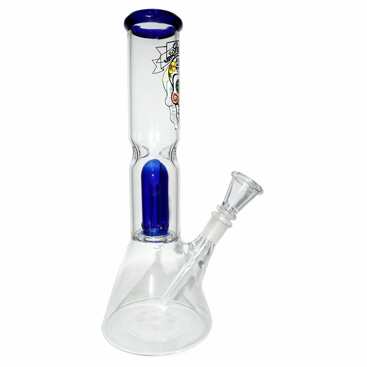 10 Inch Decal Print Percolator Glass Ice Bong 