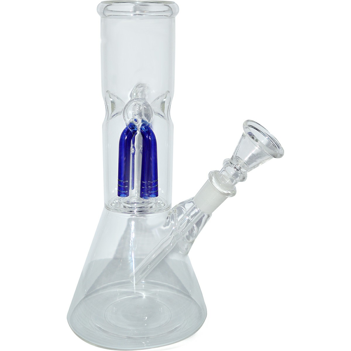 8 Inch Glass  Pipe Ice Bong (Transparent)