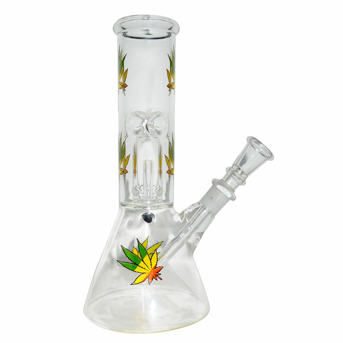 8 Inch Decal Print Percolator Smoking Glass Ice Bong 