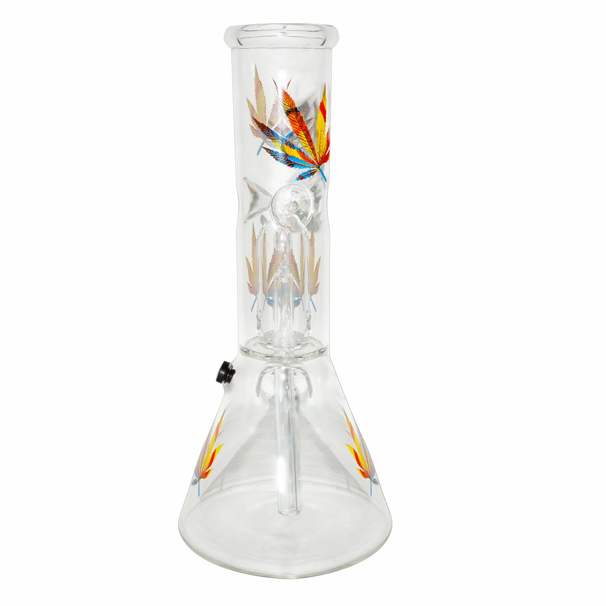 8 Inch Decal Print Percolator Glass Ice Bong 