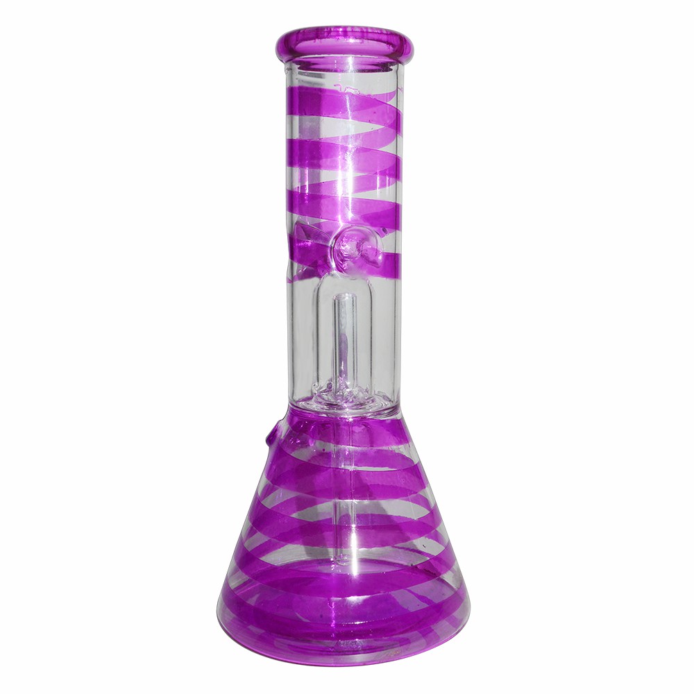 8 Inch Percolator Printed Color  Glass Ice Bong