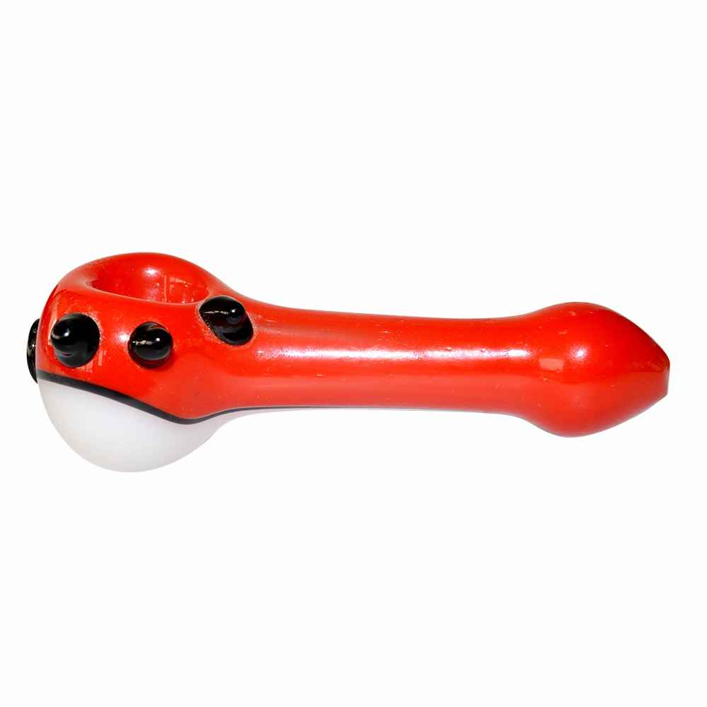 Red Color Glass Pipe (10cm)