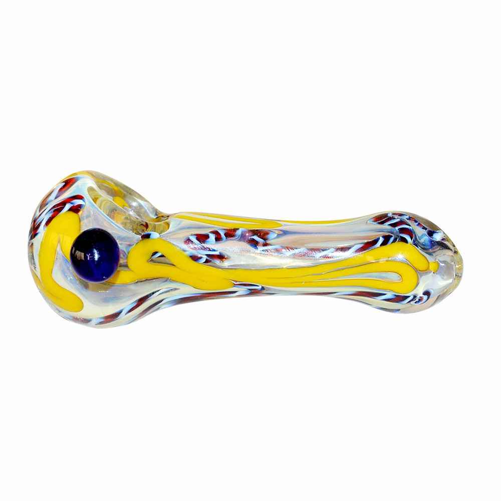 Yellow Color Glass Pipe (12cm)