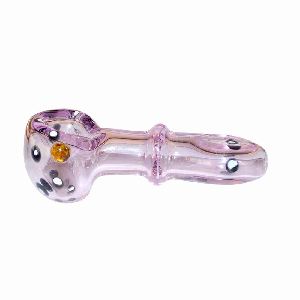 Pink Color Glass Pipe (8cm)