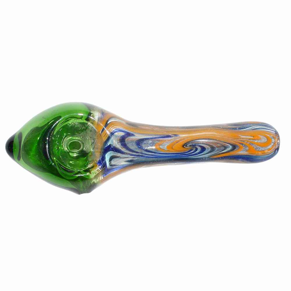 Green Color Glass Pipe(11cm)