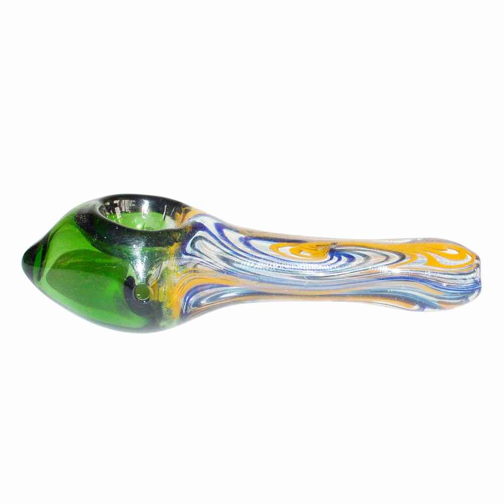 Green Color Glass Pipe(11cm)