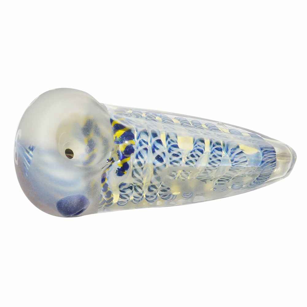 Blue Color Glass Pipe (10cm)