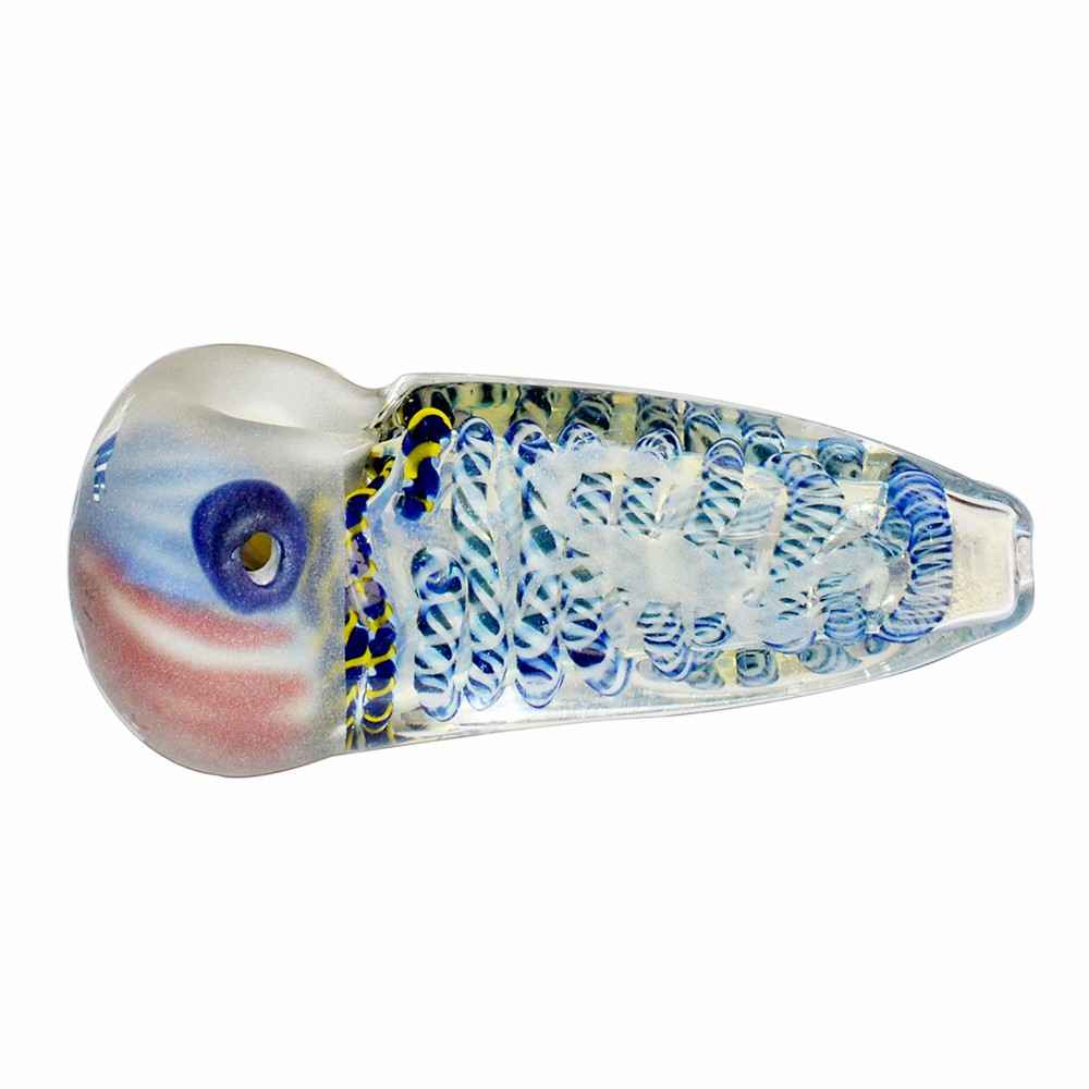 Blue Color Glass Pipe (10cm)