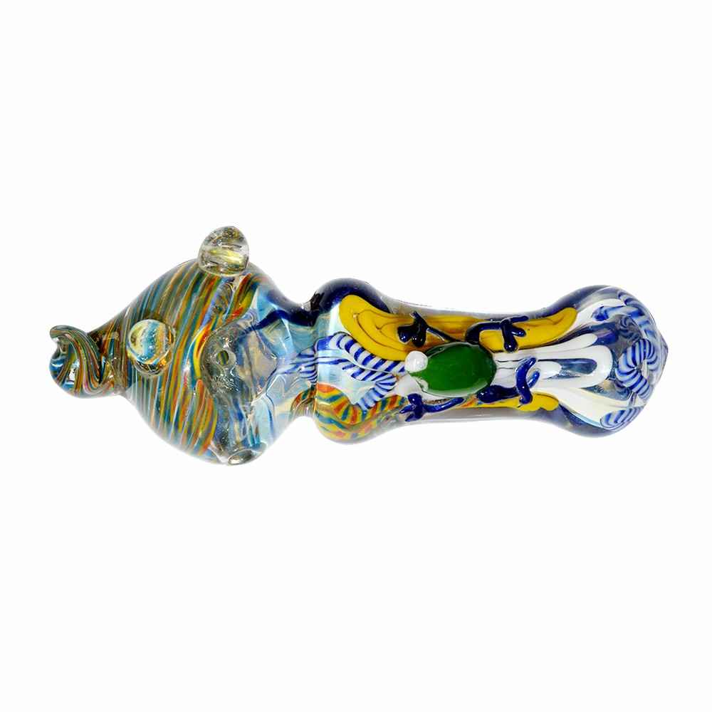 Yellow Color Unique Glass Pipe (15cm)