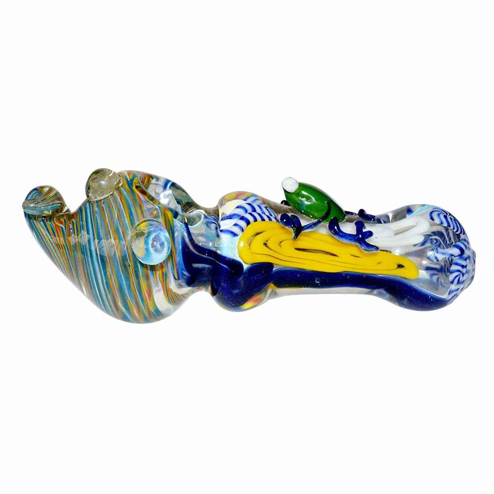 Yellow Color Unique Glass Pipe (15cm)