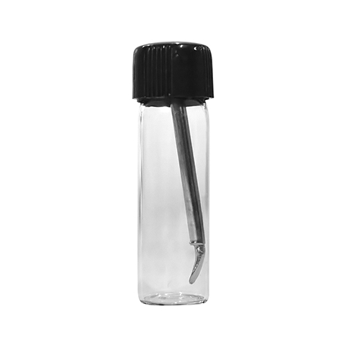 Glass Bottle with Snuff Spoon Strong Vial Pocket W Mini Funnel - Bullet Glass Vial