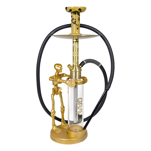 RUSSIAN HOOKAH GOLDEN HEAVY BRASS HOOKAH FOR HOME DECOR AND HOUSE PARTIES  WITH FULL SET CHILLUM HEAVY HOSE AND GOLDEN TONG GLASS BASE IN NICE BOX  PACKING : : Home & Kitchen