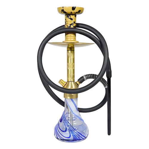  Brass Hookah  With Silicon Pipe (100% Brass Metal) 17inch 