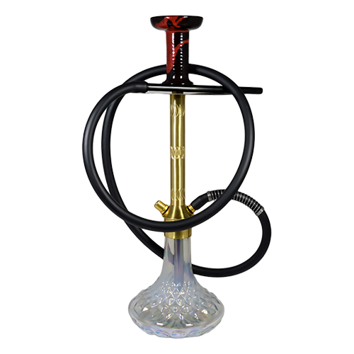 Brass  Hookah  With Silicon Pipe (100% Brass Metal) 20inch 