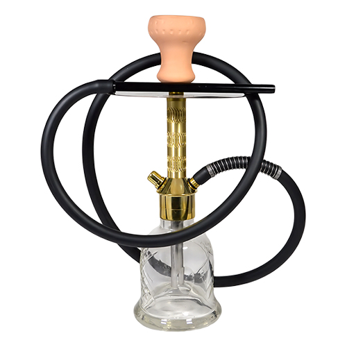 Brass  Hookah  With Silicon Pipe (100% Brass Metal) 16inch 