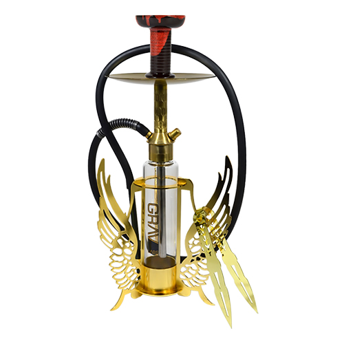Eagle Brass  Hookah  With Silicon Pipe (100% Brass Metal) 21inch 
