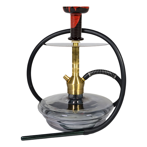 Tyre Brass  Hookah  With Silicon Pipe (100% Brass Metal) 16inch 