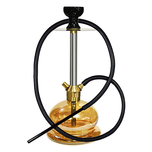 Buffalo Brass  Hookah  With Silicon Pipe (100% Brass Metal) 19.5nch 
