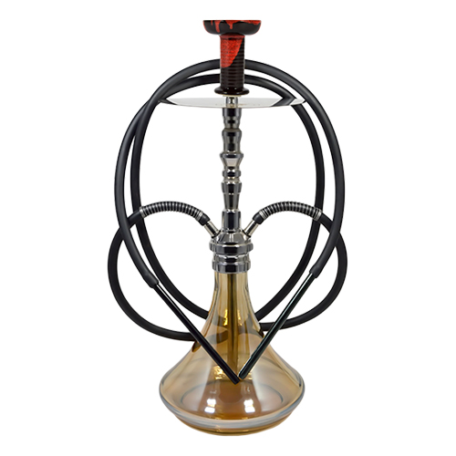 Steel Double Hose Hookah With Silicon Pipe 25Inch
