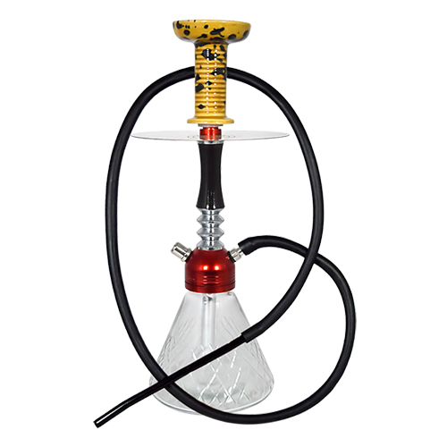 17 Inch Pyramid Aluminum Hookah With Silicone Pipe