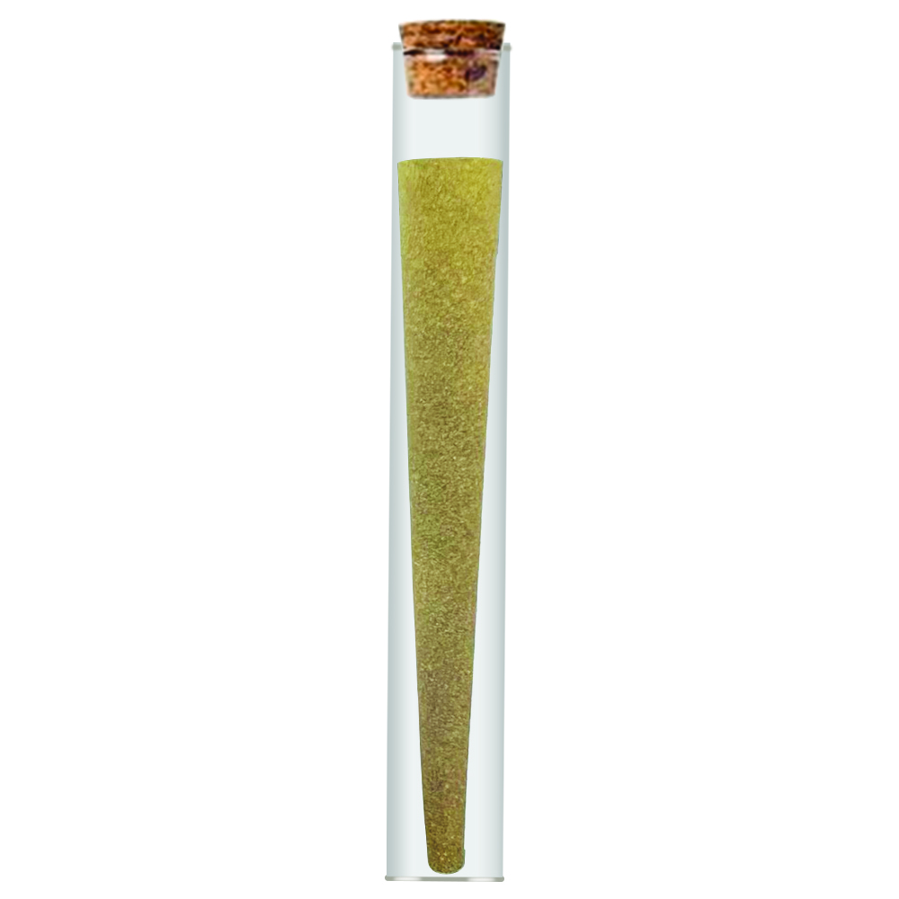Conical Shape Hemp Wrap Pure Green 40 GSM With Glass Tube 109mm/26mm