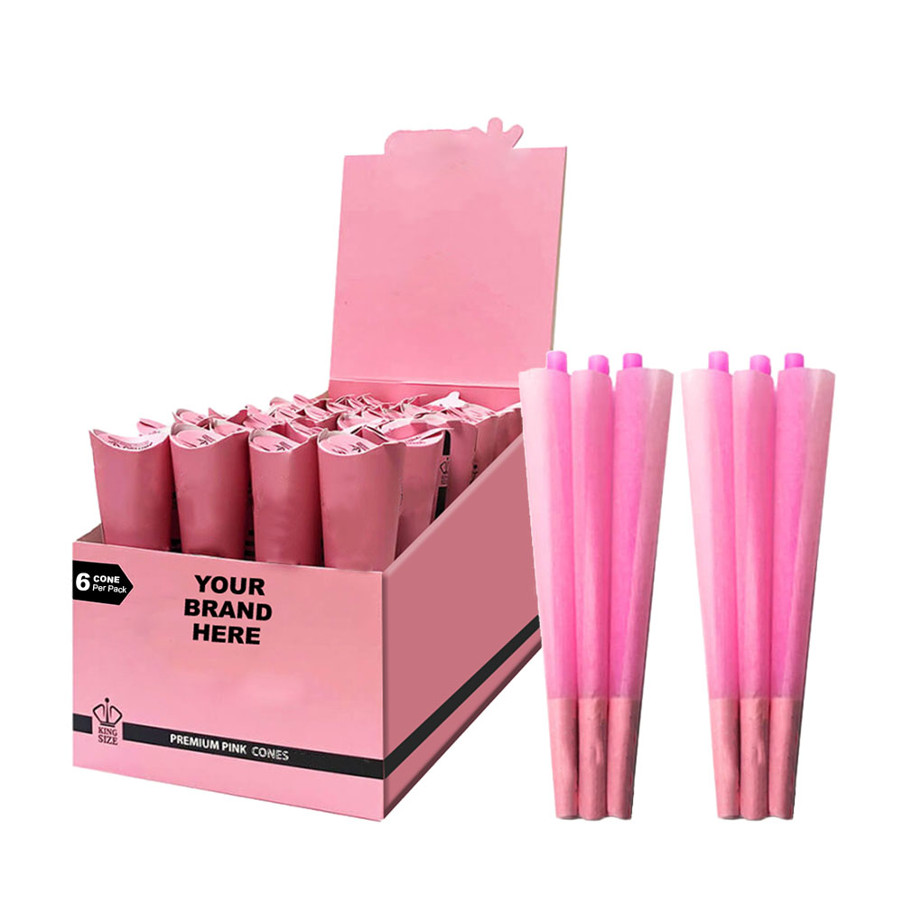 Classic Pink Paper Cones 1 1/4 Size 84mm/26mm 32X6 Cones