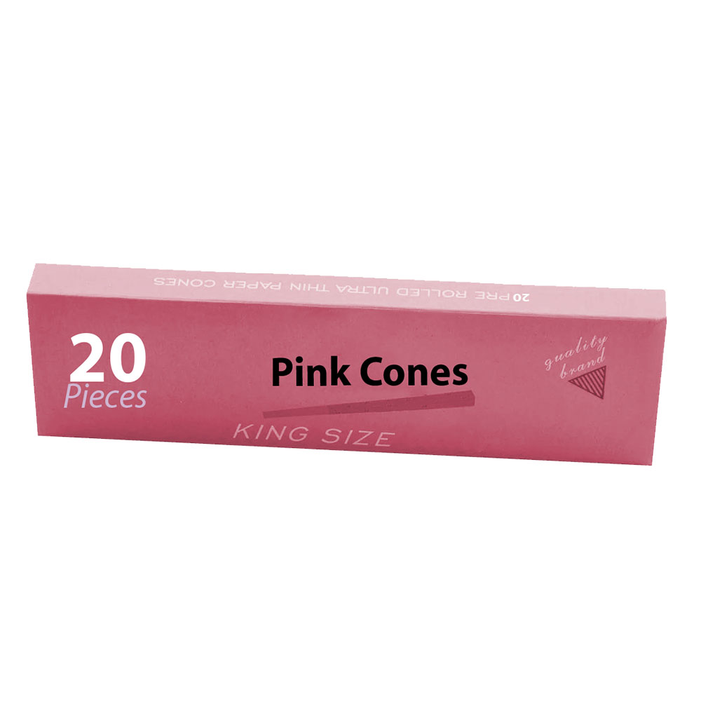 Classic Pink Paper Cones King Size  109mm/26mm 32X6 Cones