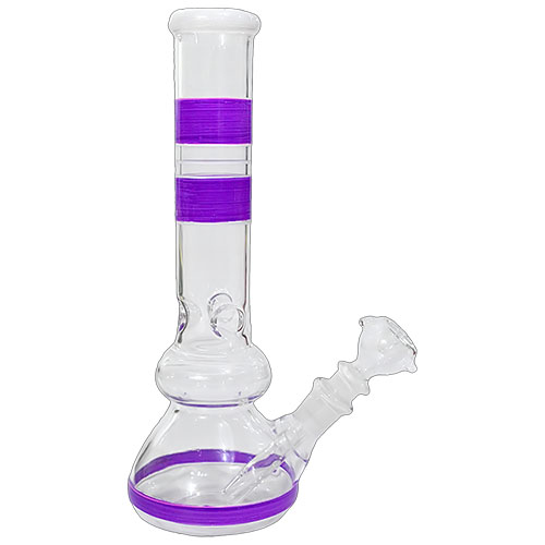 10 Inch Printed Color  Smoking Pipe Glass Ice Bong