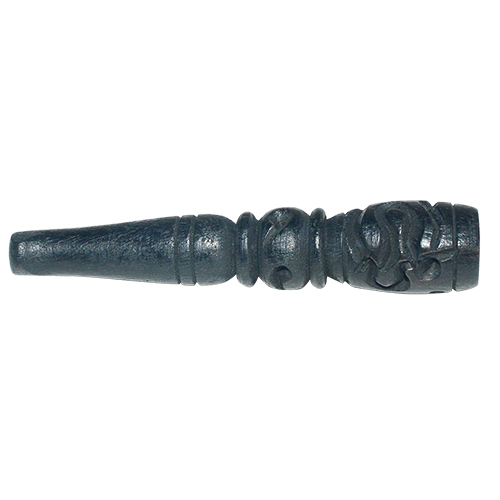 3-Inch Horn Wooden Pipe (Black)