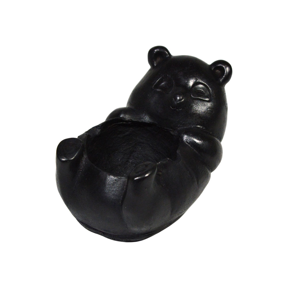 Resin Bear Face Smoking Ashtray (Black)