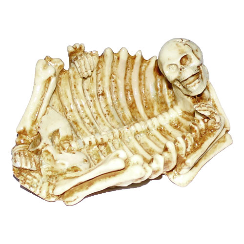 Resin Skeleton Ashtray For Home (White)