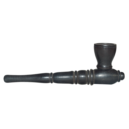6-Inch Wooden Smoke Pipe (Black)