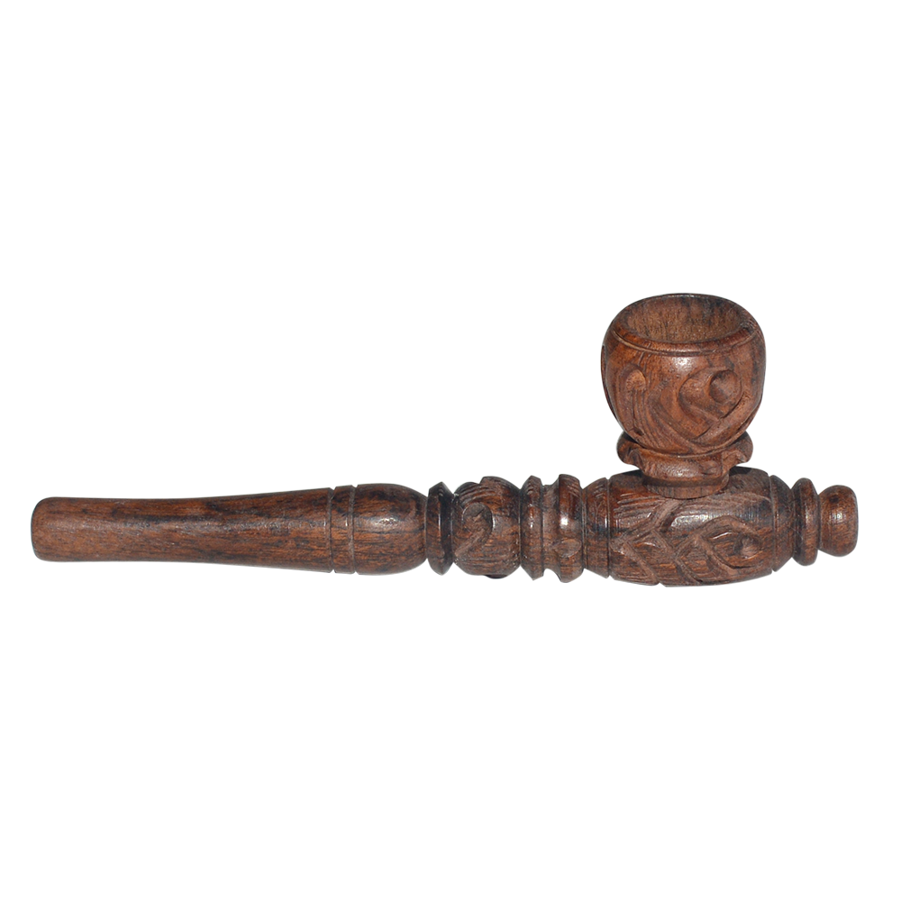 5-Inch Wooden Smoke Pipe (Brown)