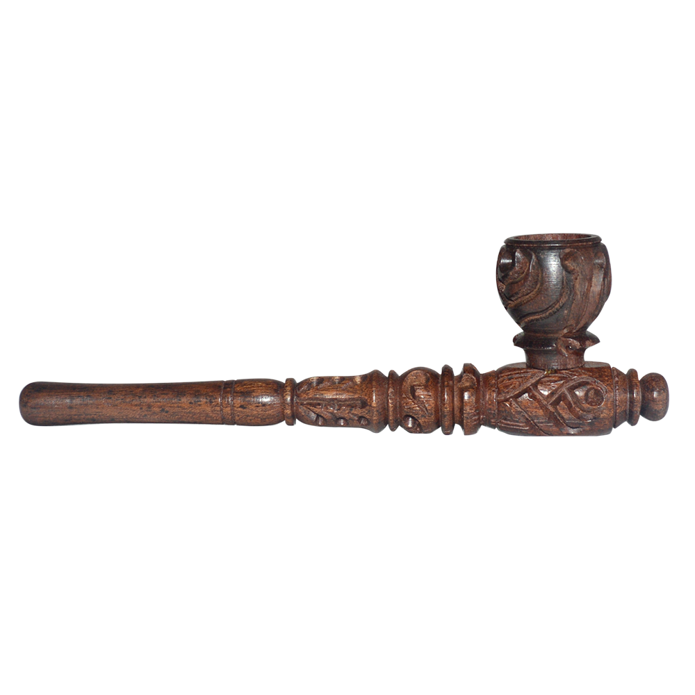 6-Inch Wooden Smoke Pipe (Brown)
