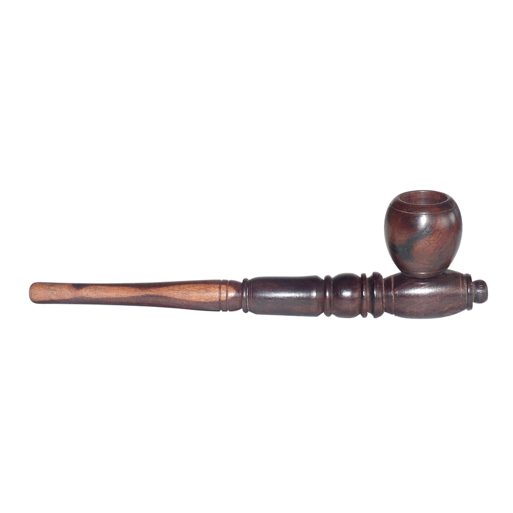 8-Inch Smoking Wooden Pipe (Brown)