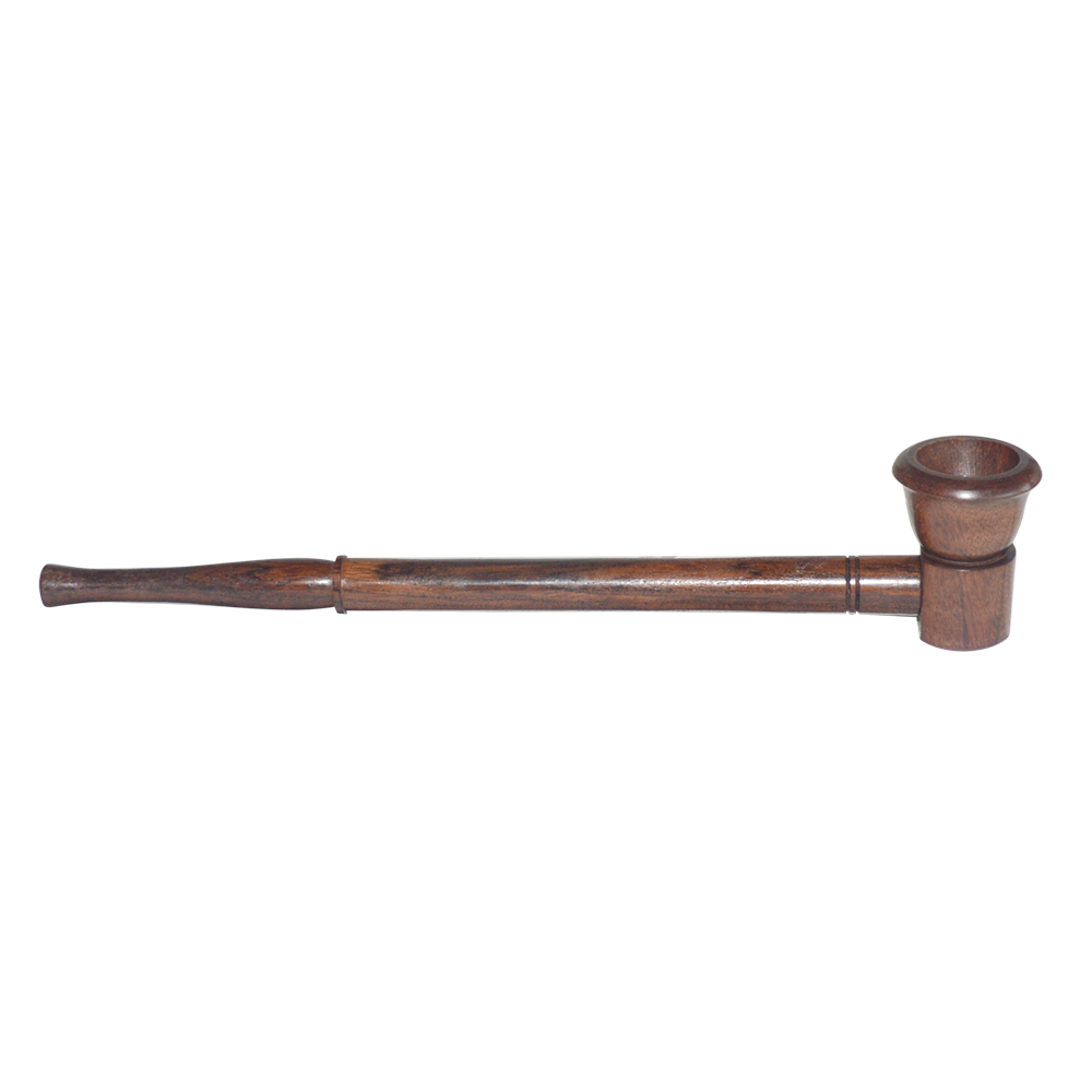 8-Inch Wooden Nigali Pipe (Brown)