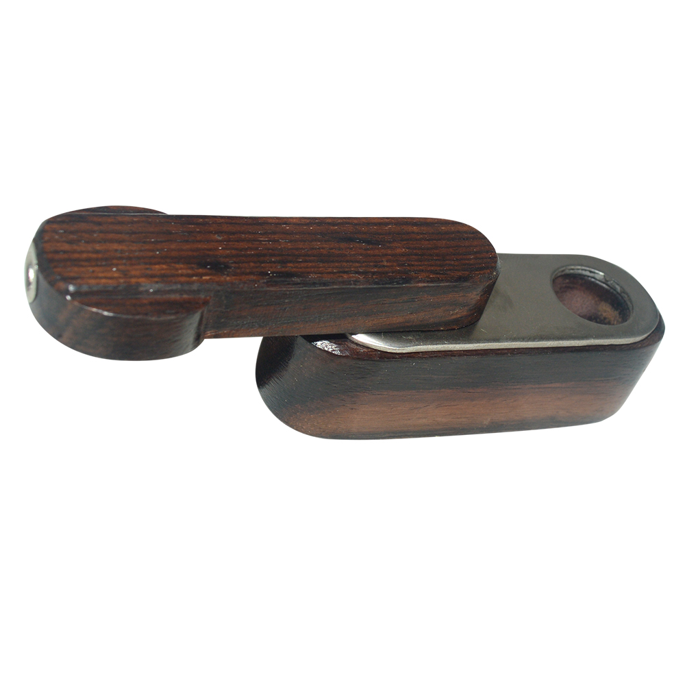 4-Inch Wooden Monkey Pipe With Storage