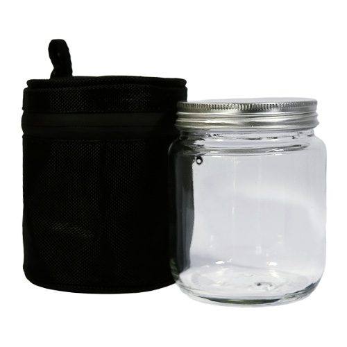 Smell-Proof and Stylish With Glass Jar Bag for On-the-Go Convenience- Size (10X13X10)CM