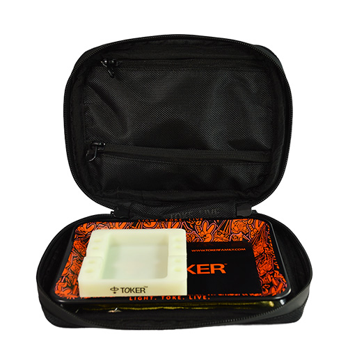 Smell-Proof Stylish With Tray Or Silicon Ashtray Bag for On-the-Go Convenience - Size (16X21X4)CM